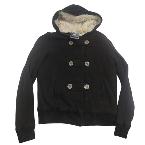 Y2K Victoria's Secret Pink Hoodie Lined Sequin Dog Logo Mcbling Scene Sz Small - Picture 2 of 7